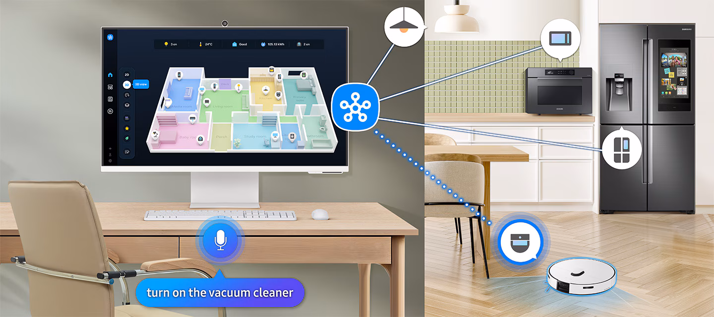 Imagen y sonido potenciados mediante AI en Samsung Smart Monitor M8