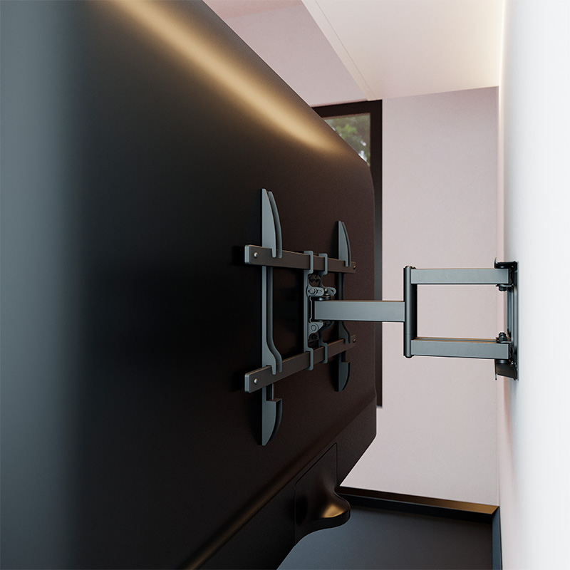 Soporte Klip Xtreme KTM-956 instalado detrás de un televisor