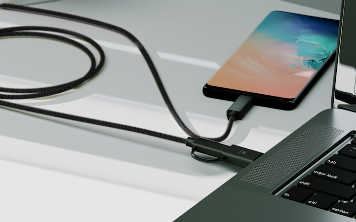 Revestimiento trenzado del cable USB-C Xtech XTC-532 de 1,82 metros