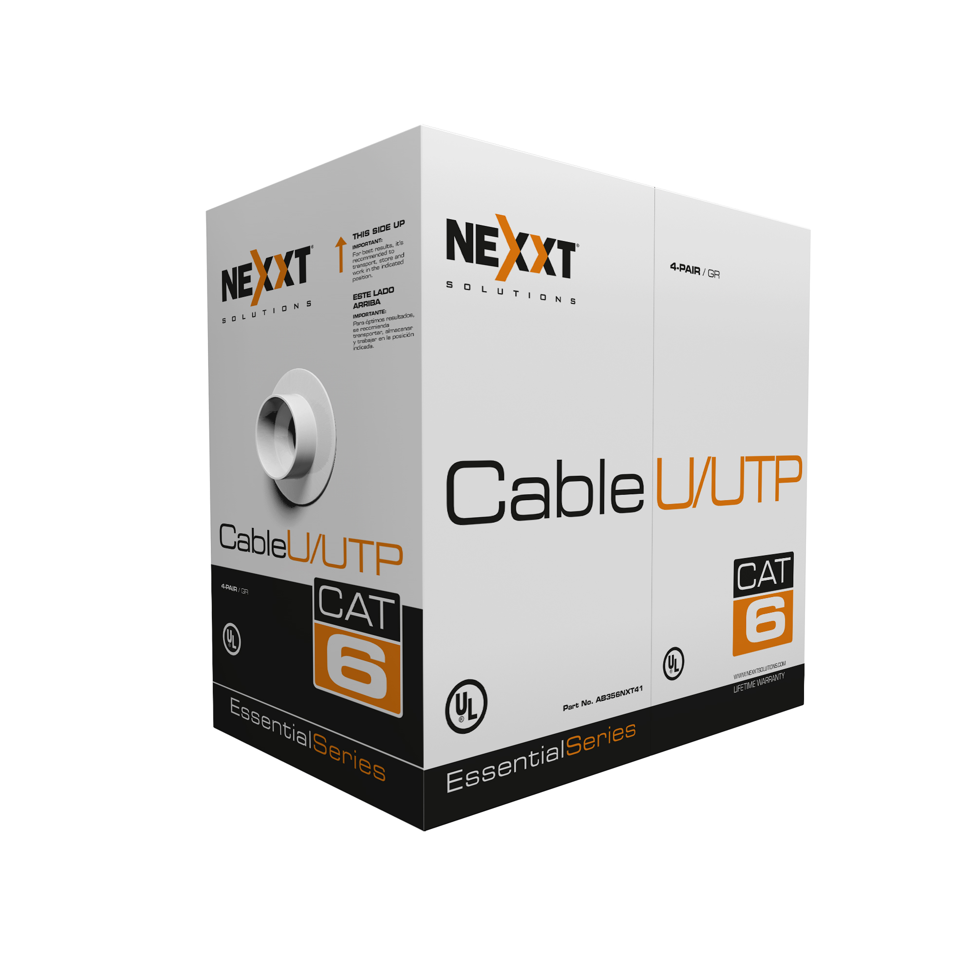 Nexxt Solutions AB356NXT41 cable Cat6 U/UTP en bobina de 102 metros