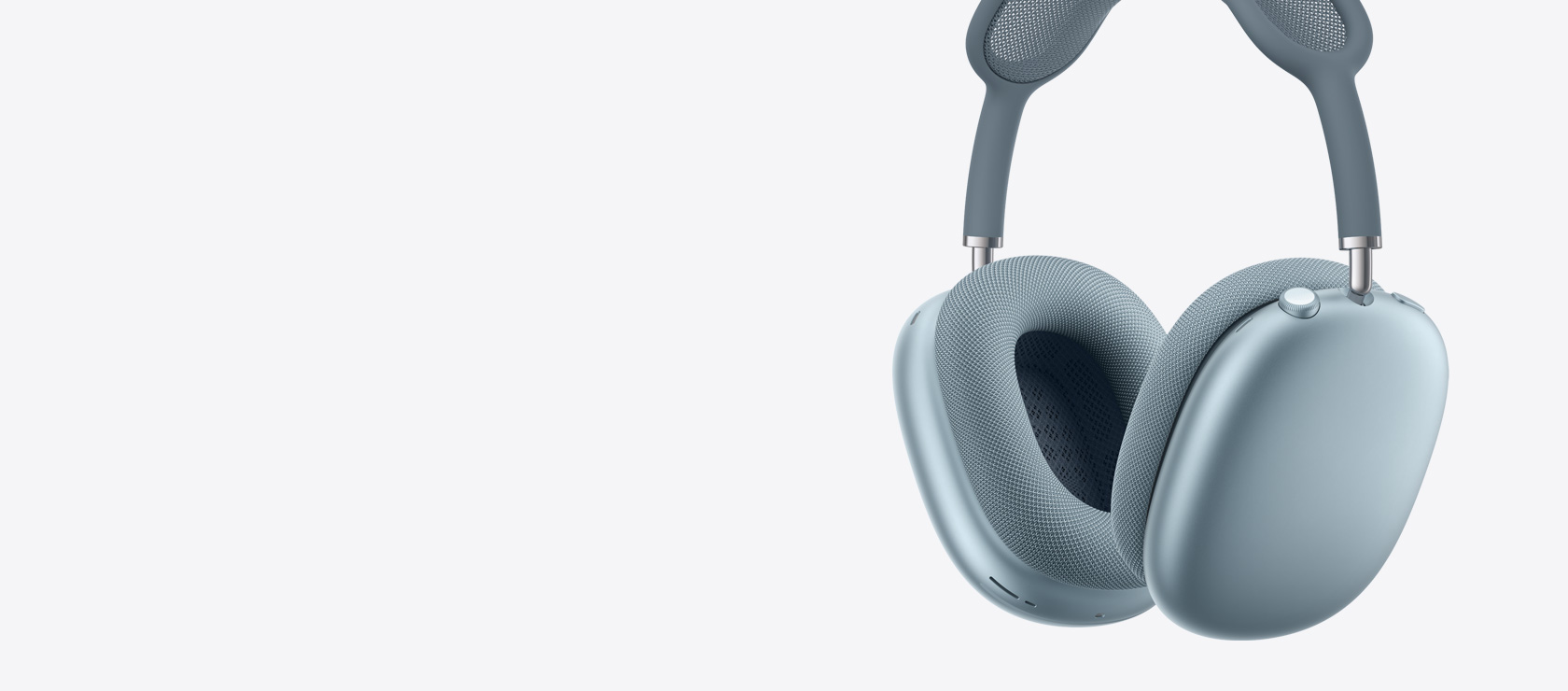 Vista lateral de Apple AirPods Max 2 azul