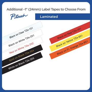 Laminación Brother TZe-S251 Tecnología laminada de la cinta Brother TZe-S251