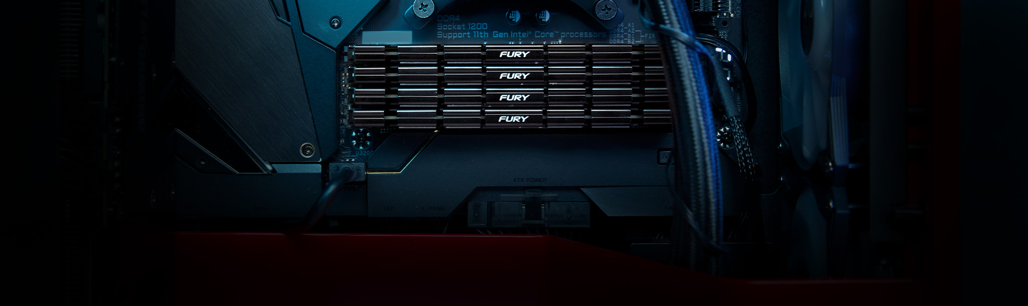 Kingston FURY Renegade DDR4 instalada en placa madre