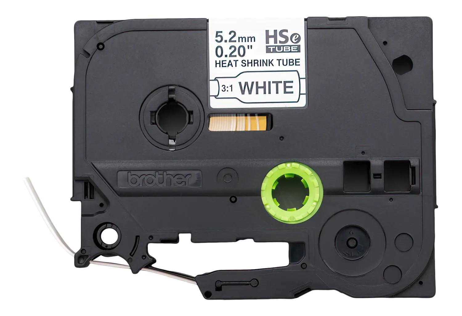 Brother HSe-211E tubo termorretráctil negro sobre blanco