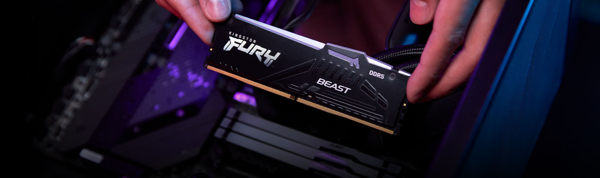 Kingston FURY Beast DDR5 RGB Black instalada en placa madre
