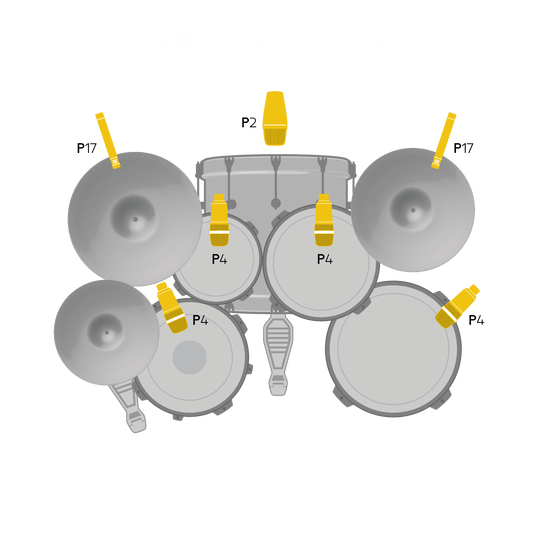 AKG Drum Set Session I configuración de micrófonos para batería