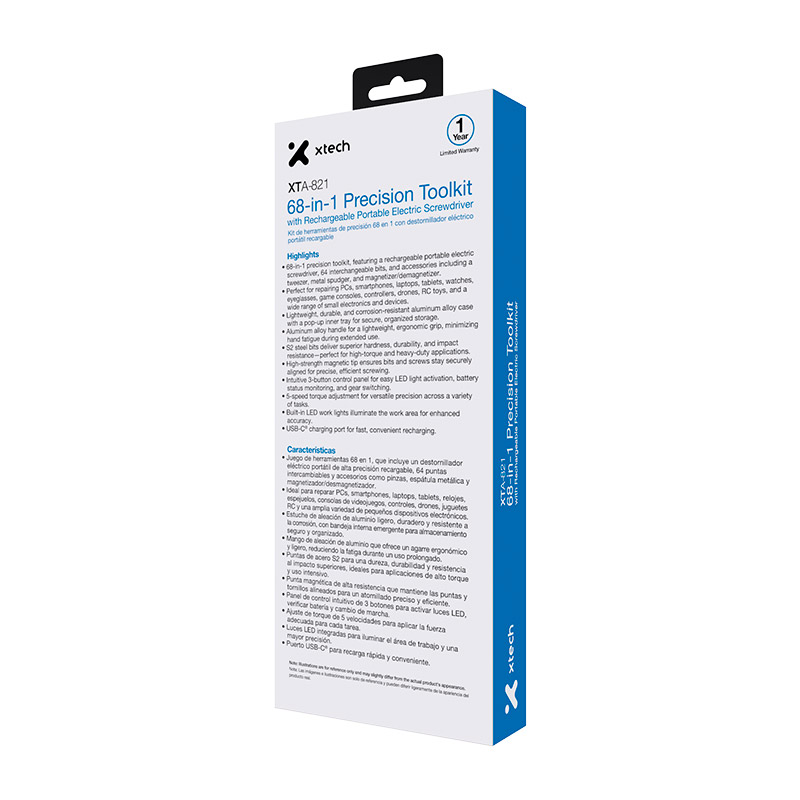 Xtech XTA-821 estuche y accesorios incluidos