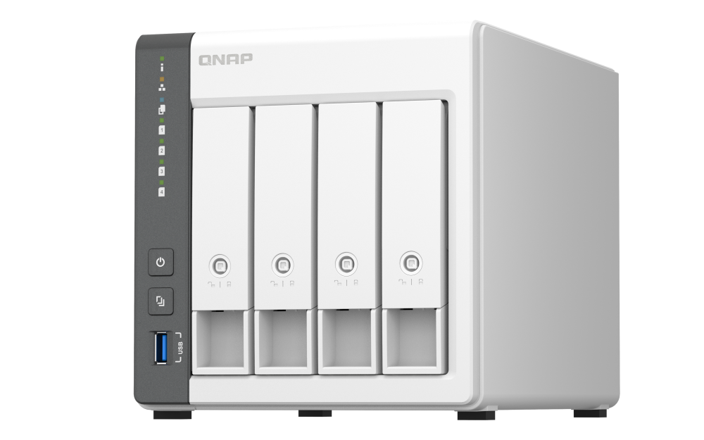 Vista lateral derecha del NAS QNAP TS-433