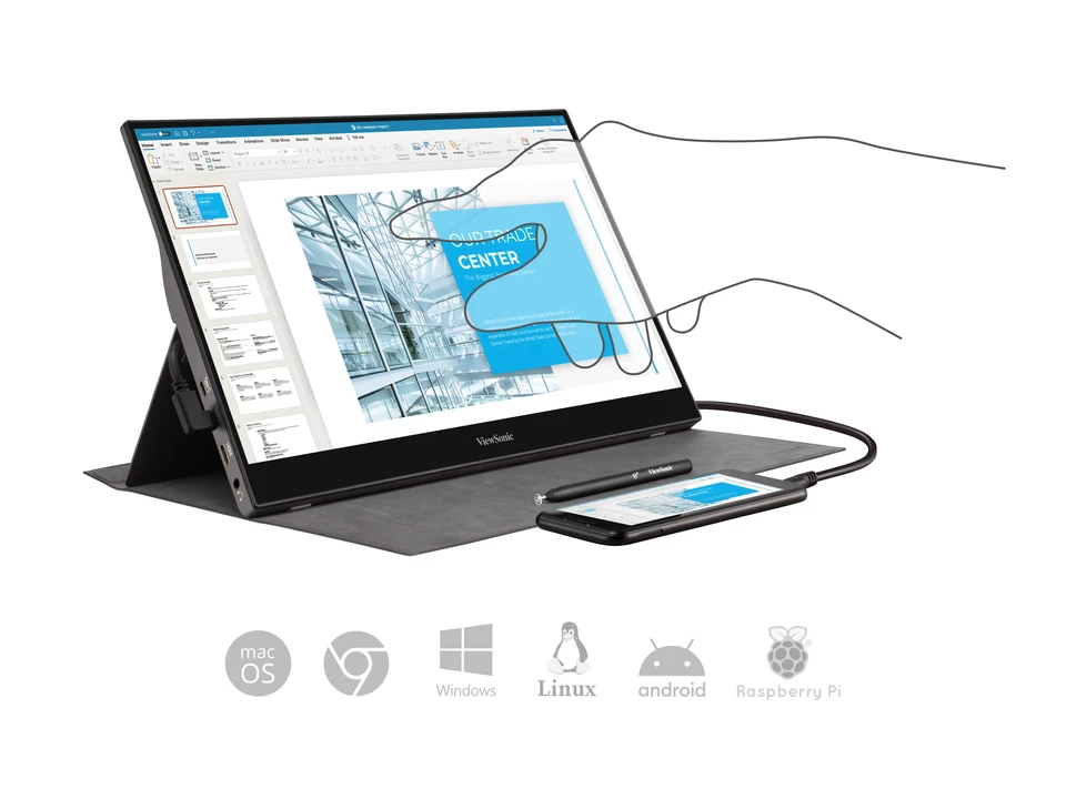 ViewSonic TD1655 función táctil y lápiz