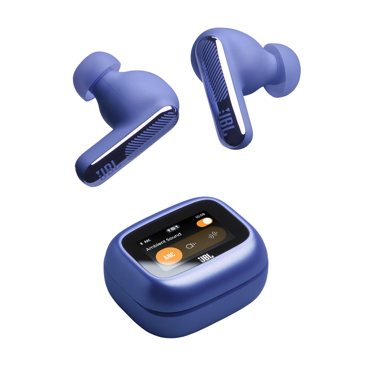 JBL Live Beam 4 Azul con audífonos y Smart Charging Case