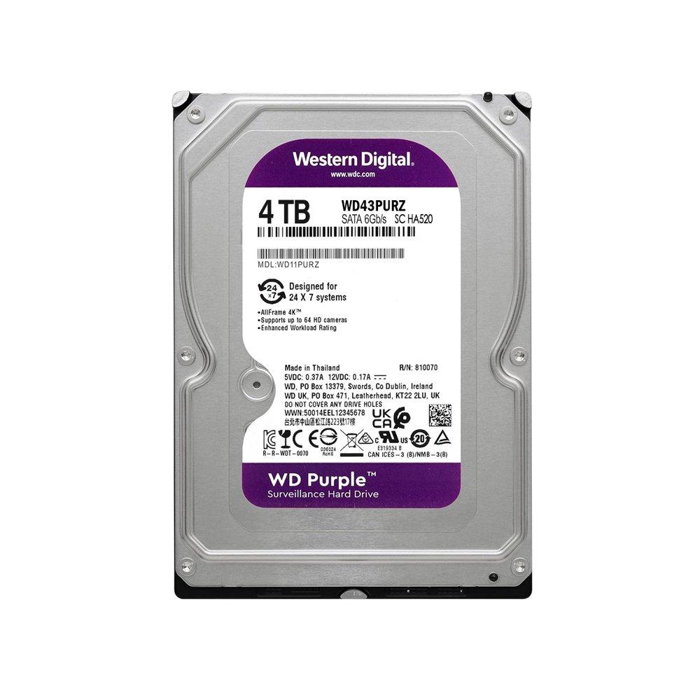 Western Digital WD Purple WD43PURZ disco duro 4TB para videovigilancia
