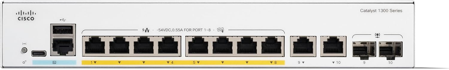Puertos Cisco Catalyst C1300-8P-E-2G