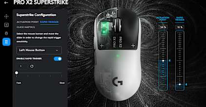 Logitech G PRO X2 SUPERSTRIKE actuación y Rapid Trigger