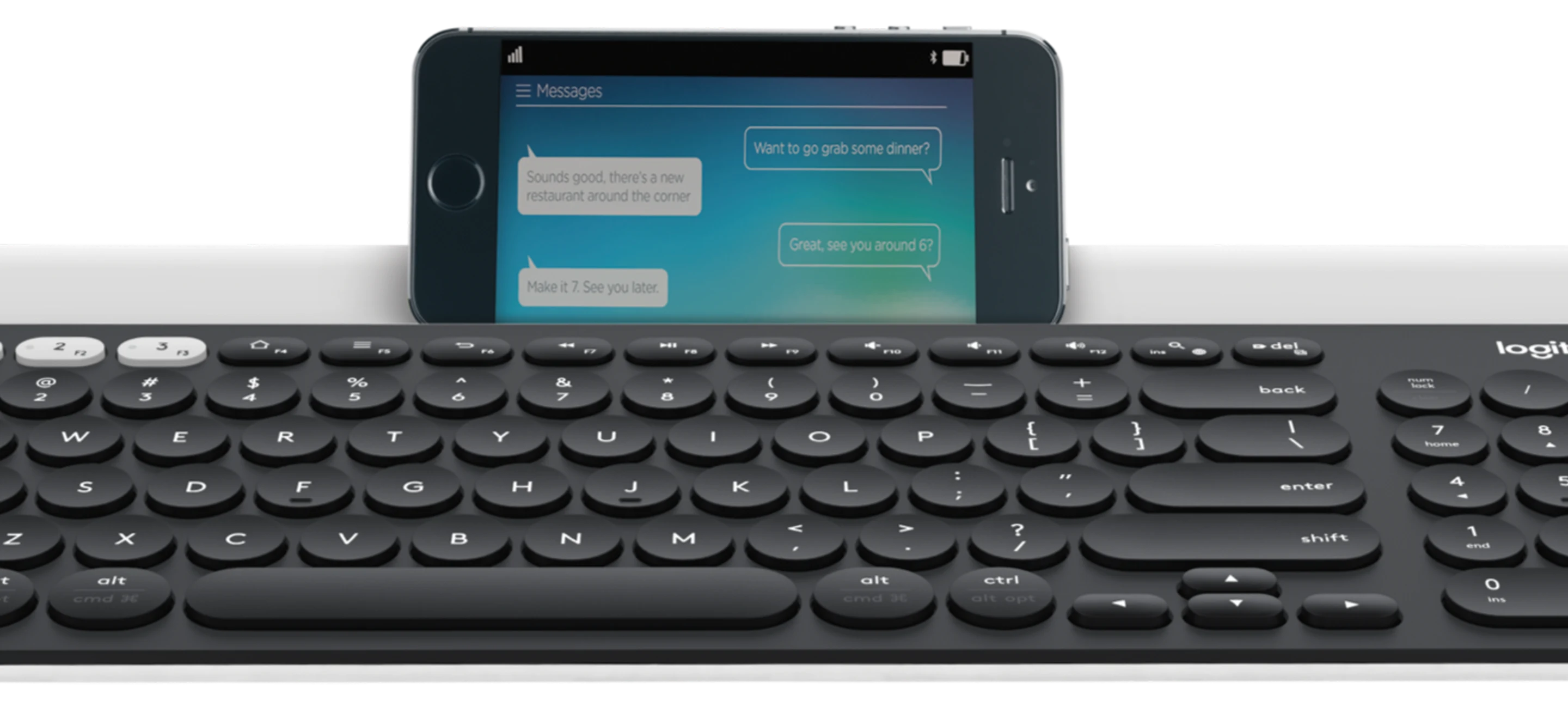 Logitech K780 Multi-Device en uso