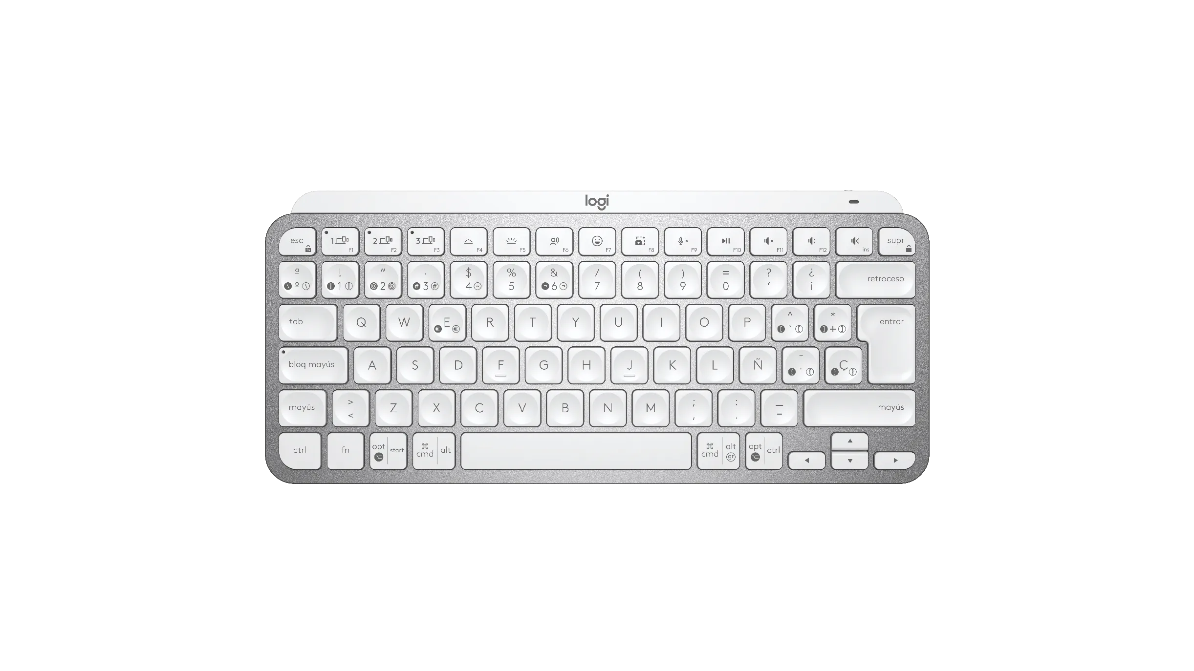 Logitech MX Keys Mini Gris Pálido distribución Español QWERTY