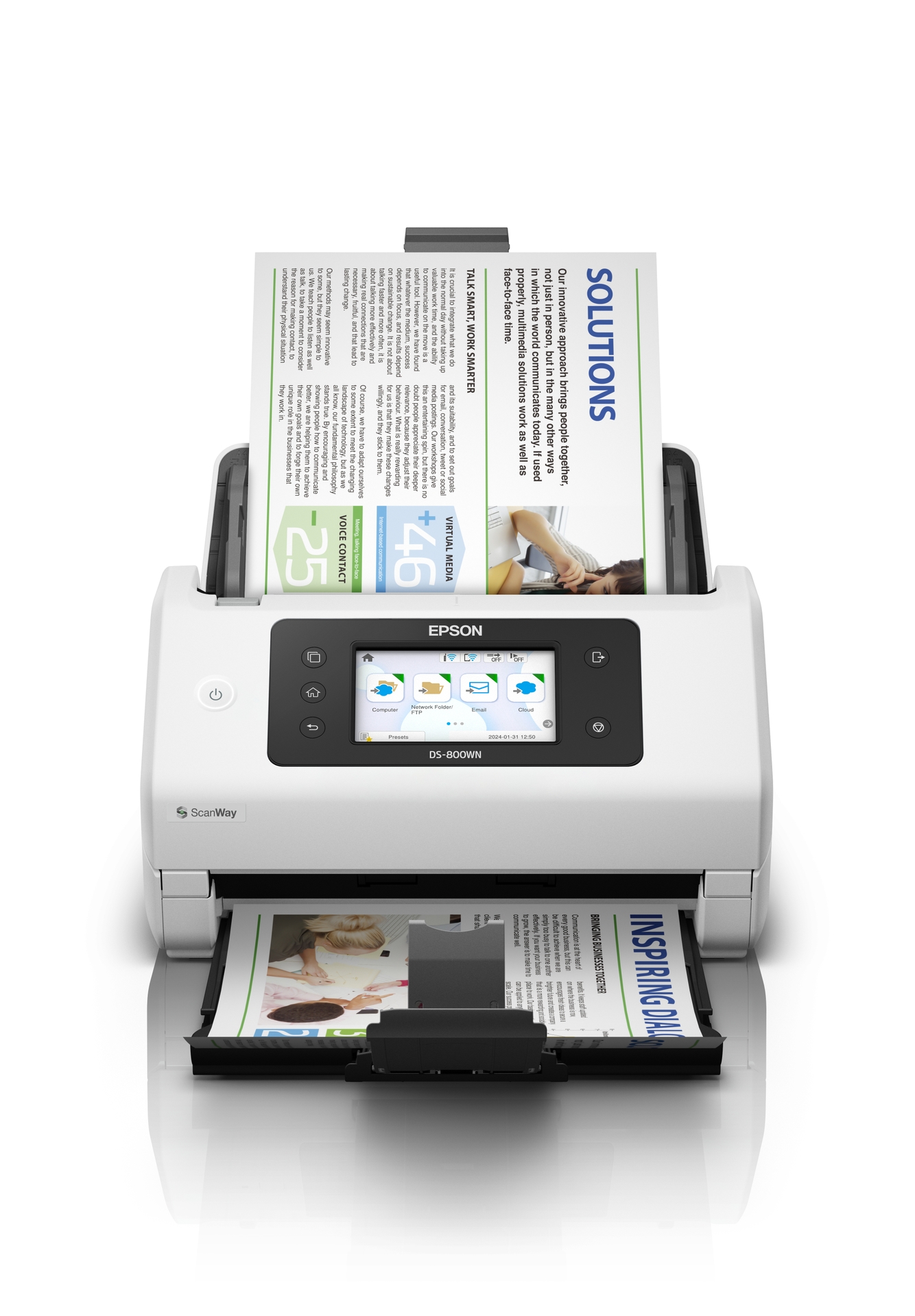 Epson DS-800WN escaneando documentos