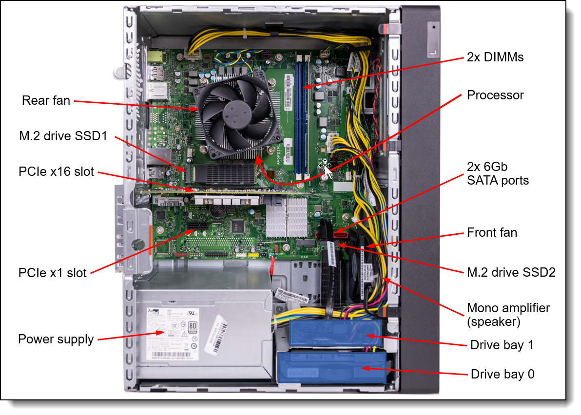 Interior Lenovo ThinkSystem ST45 V3