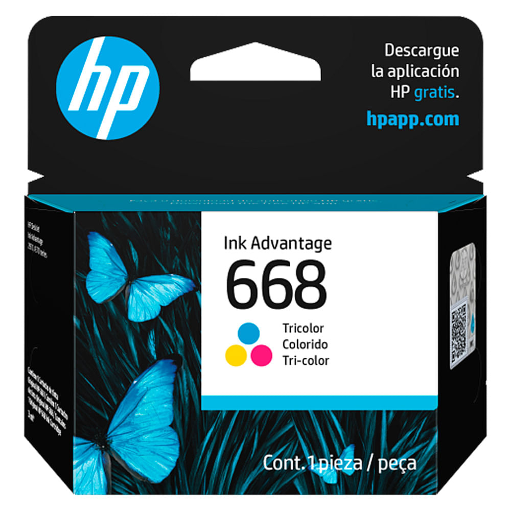 HP 668 7FP36VL Cartucho Tricolor Original