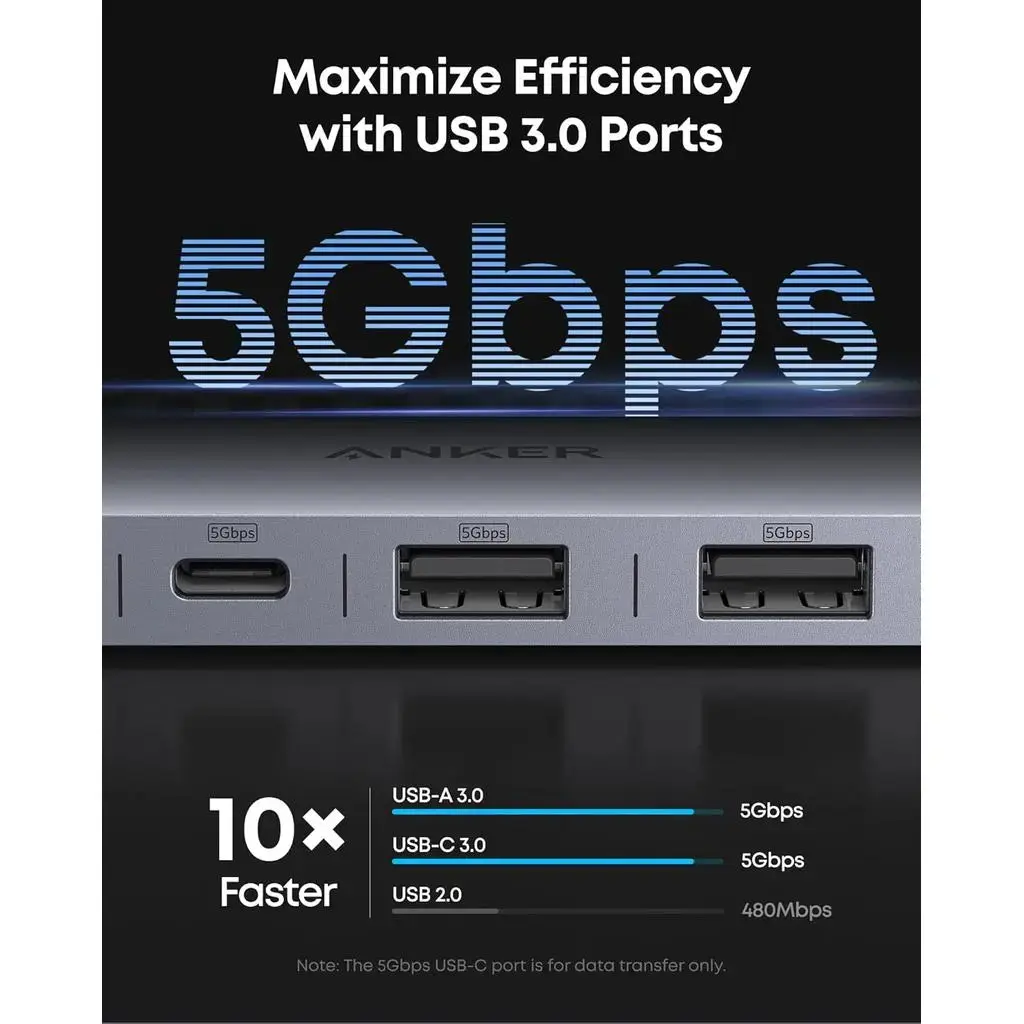 Anker Nano A83D2HA1 hub USB-C uso en escritorio