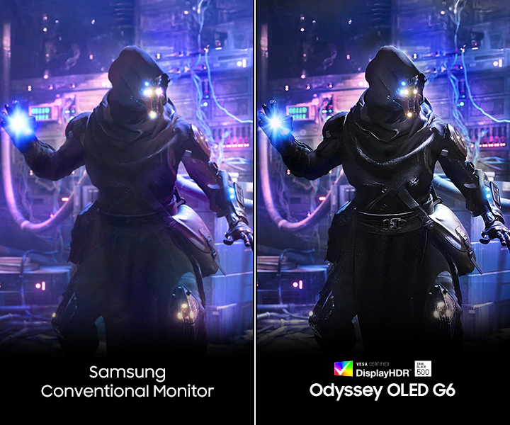 Samsung Odyssey OLED G6 G60SF visuales QD-OLED QHD