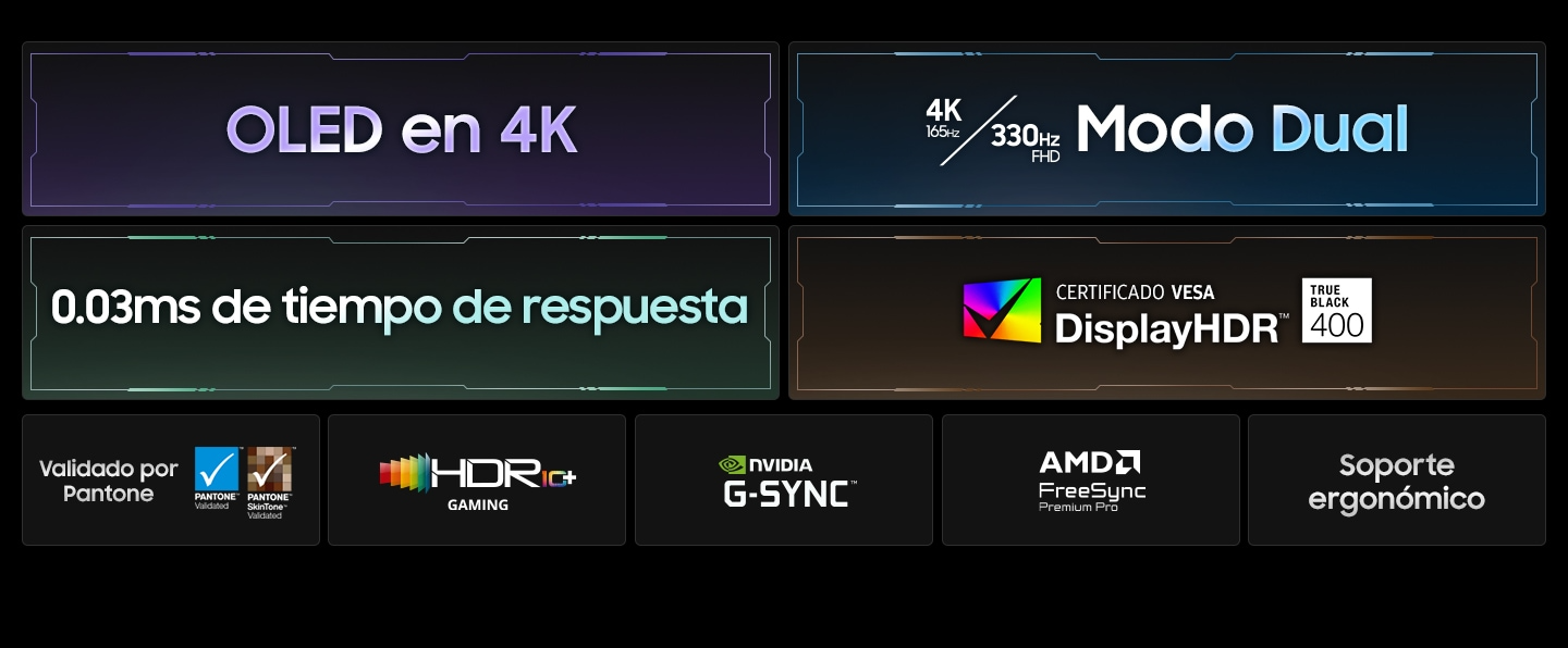 Samsung Odyssey OLED G7 G73SH modos de juego 4K y alta frecuencia