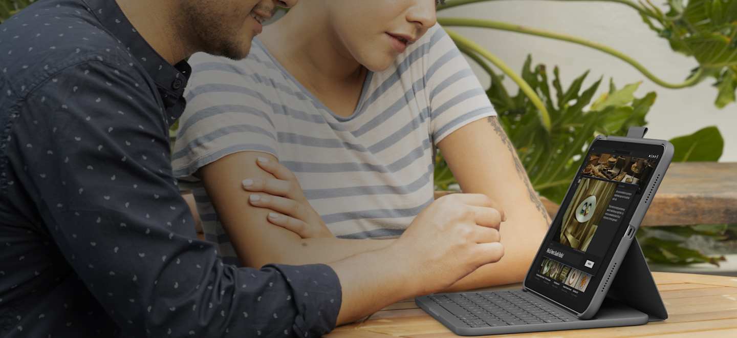 Logitech Slim Folio en uso con iPad