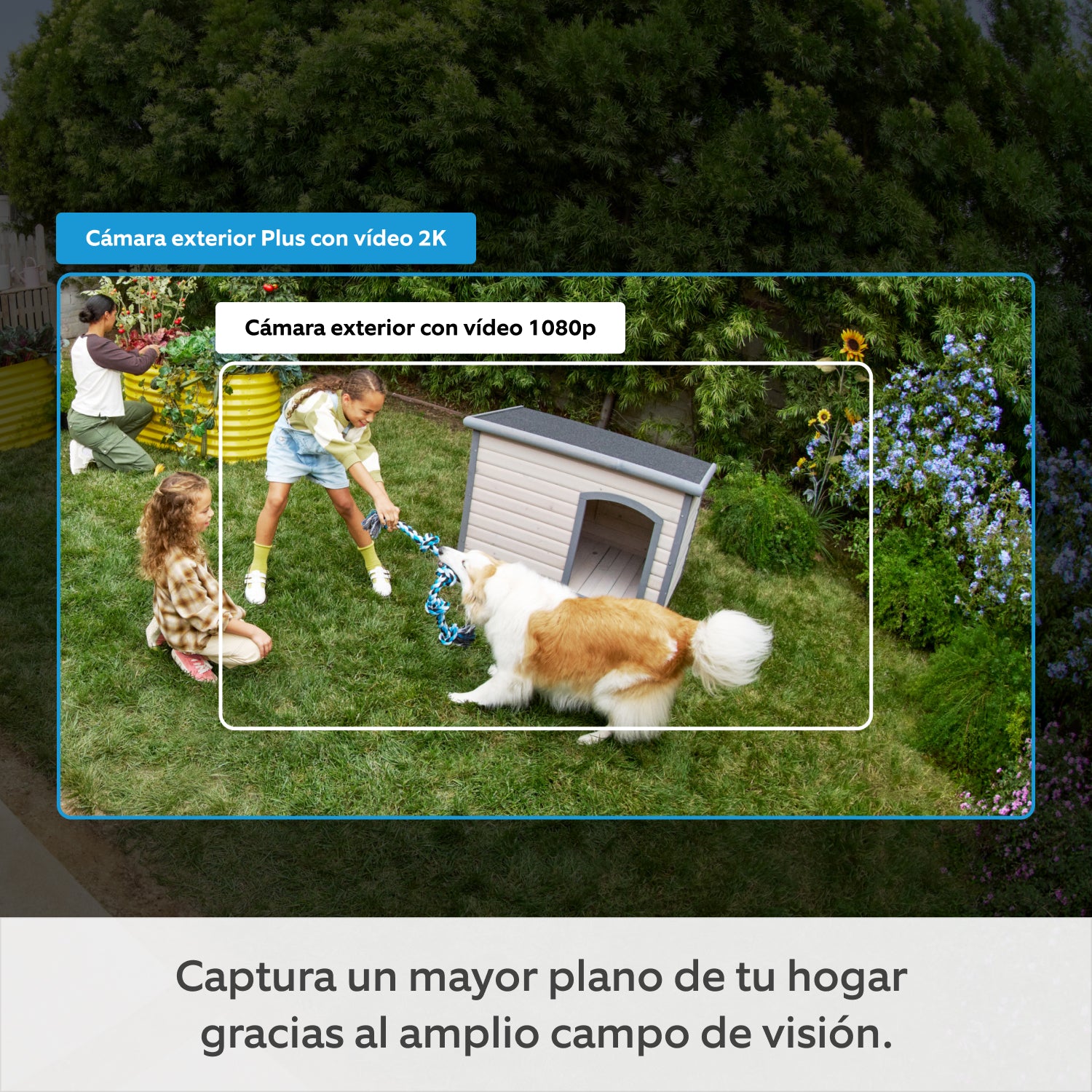 Ring Outdoor Cam Plus negra detección avanzada audio bidireccional y sirena remota