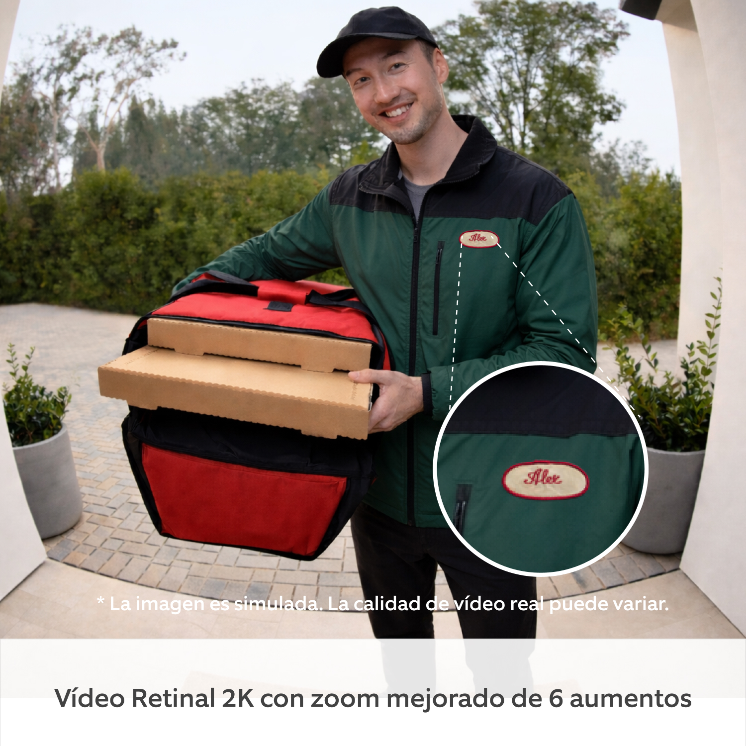 Ring Battery Doorbell 4ª Gen vista Head-to-Toe de la entrada