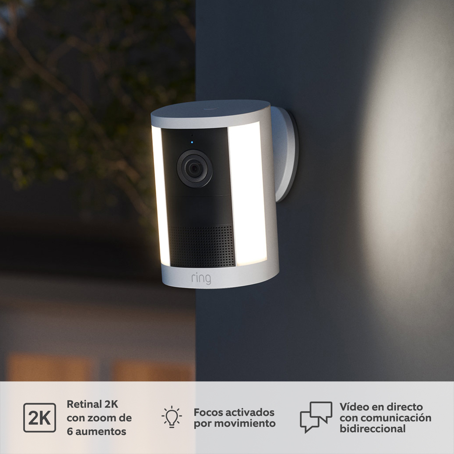 Ring Spotlight Cam 2K calidad de imagen y vigilancia exterior