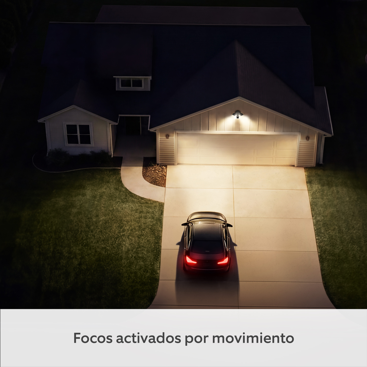 Ring Floodlight Camera 2K blanca detección de movimiento y zonas configurables