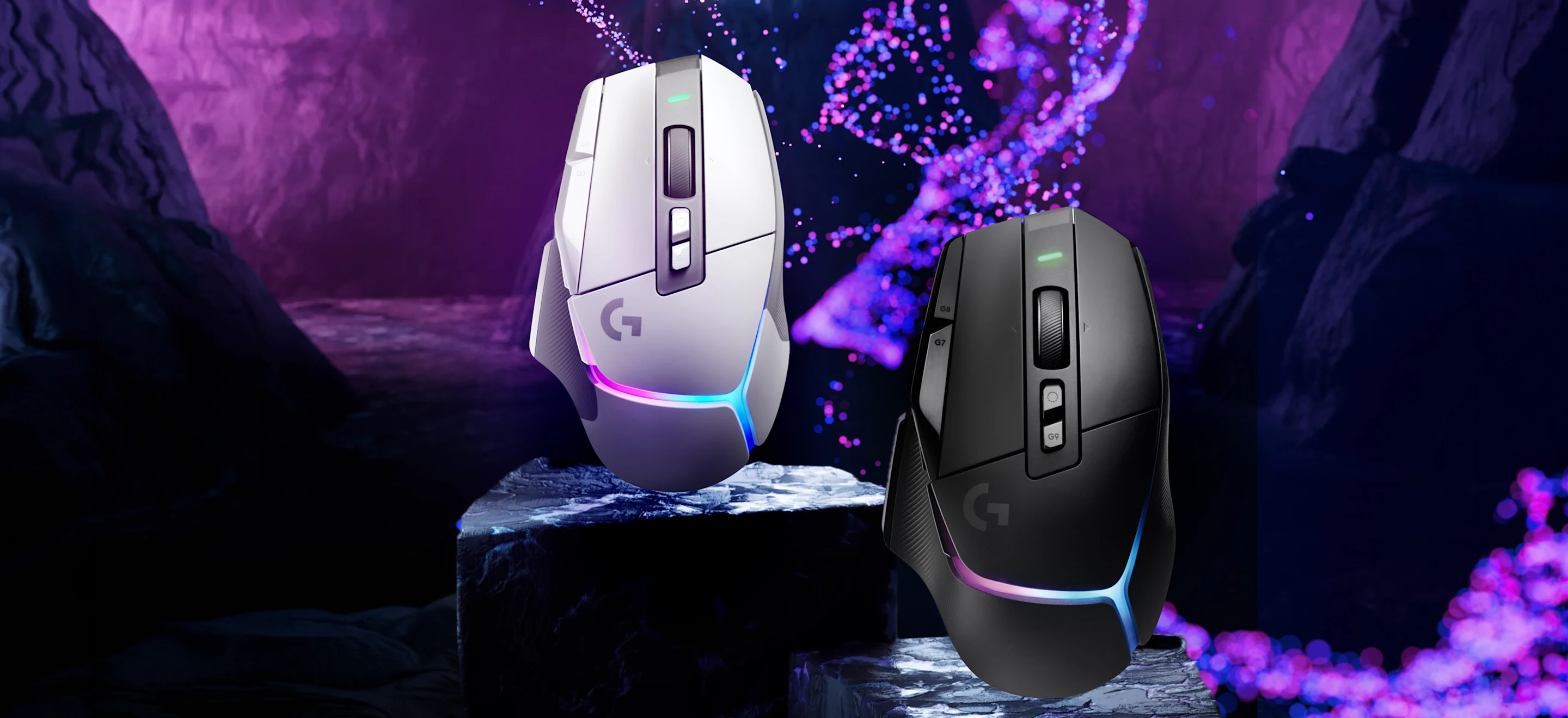 Logitech G502 X Plus White/Mint hero