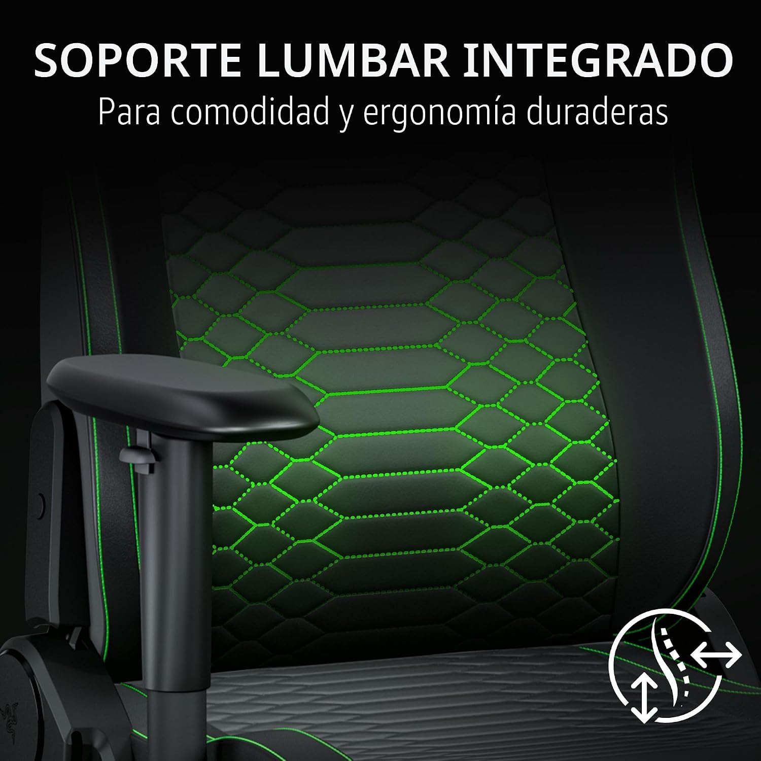 Razer Iskur V2 X NewGen, imagen del asiento y diseño ergonómico