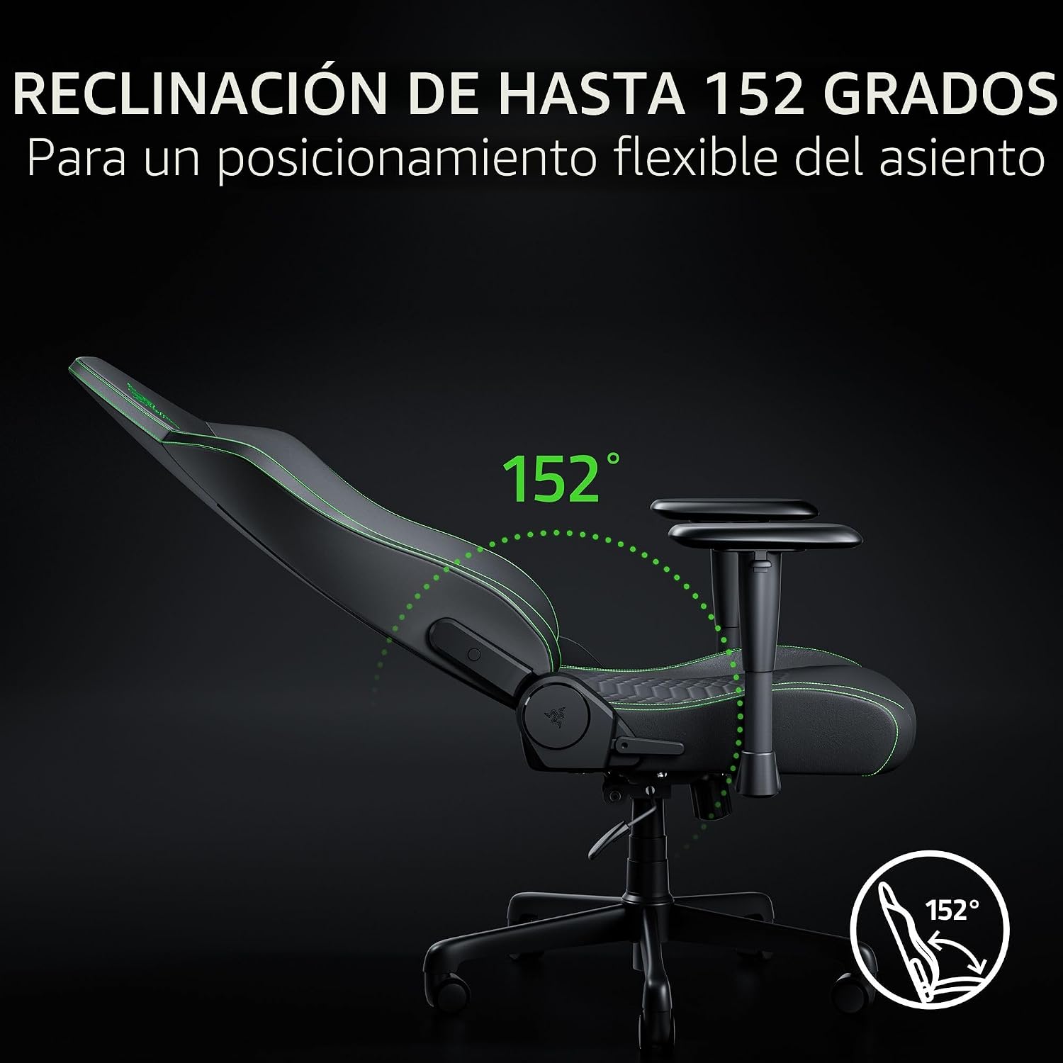 Razer Iskur V2 X NewGen, detalle de la silla y tapizado