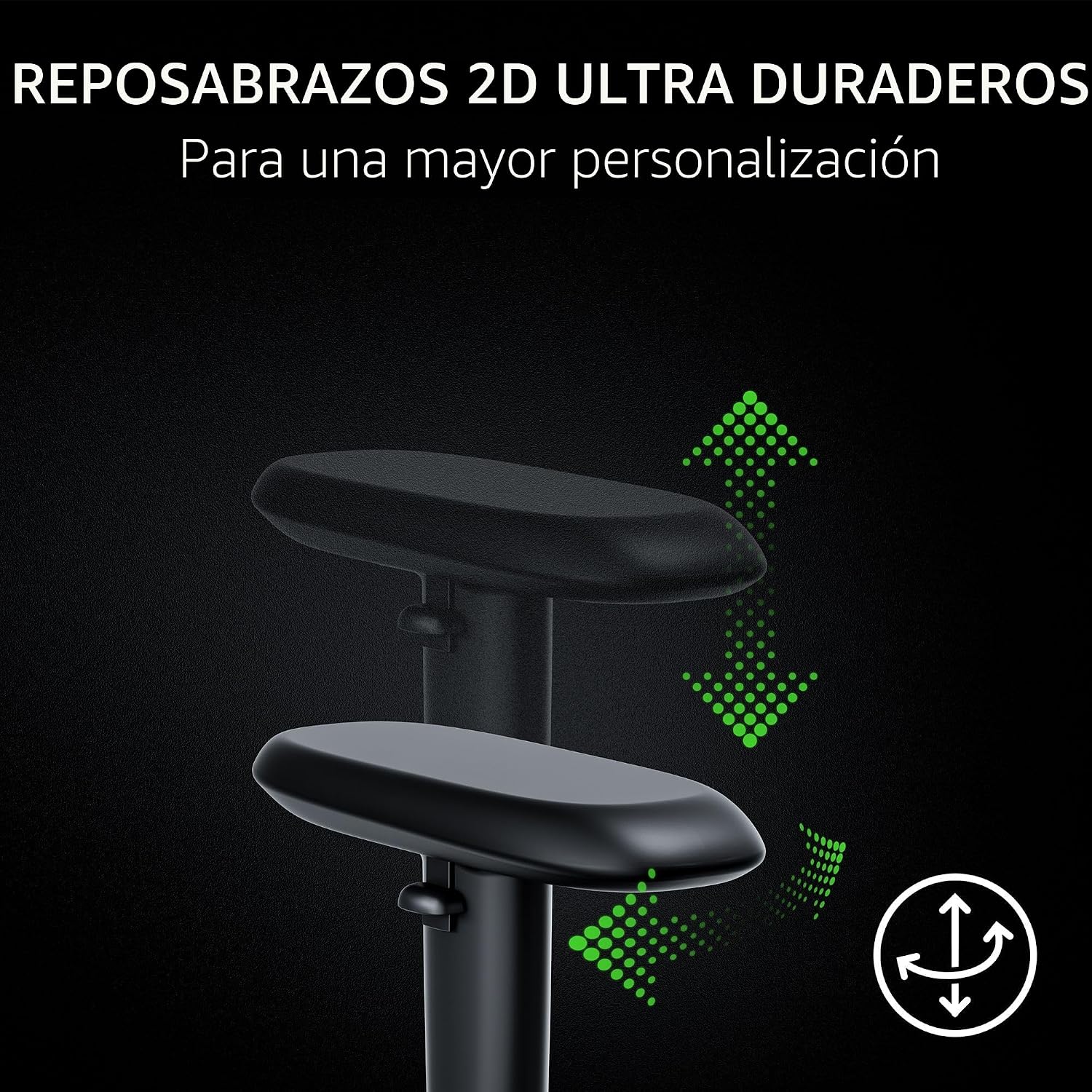 Razer Iskur V2 X NewGen, detalle de construcción y acabado negro verde