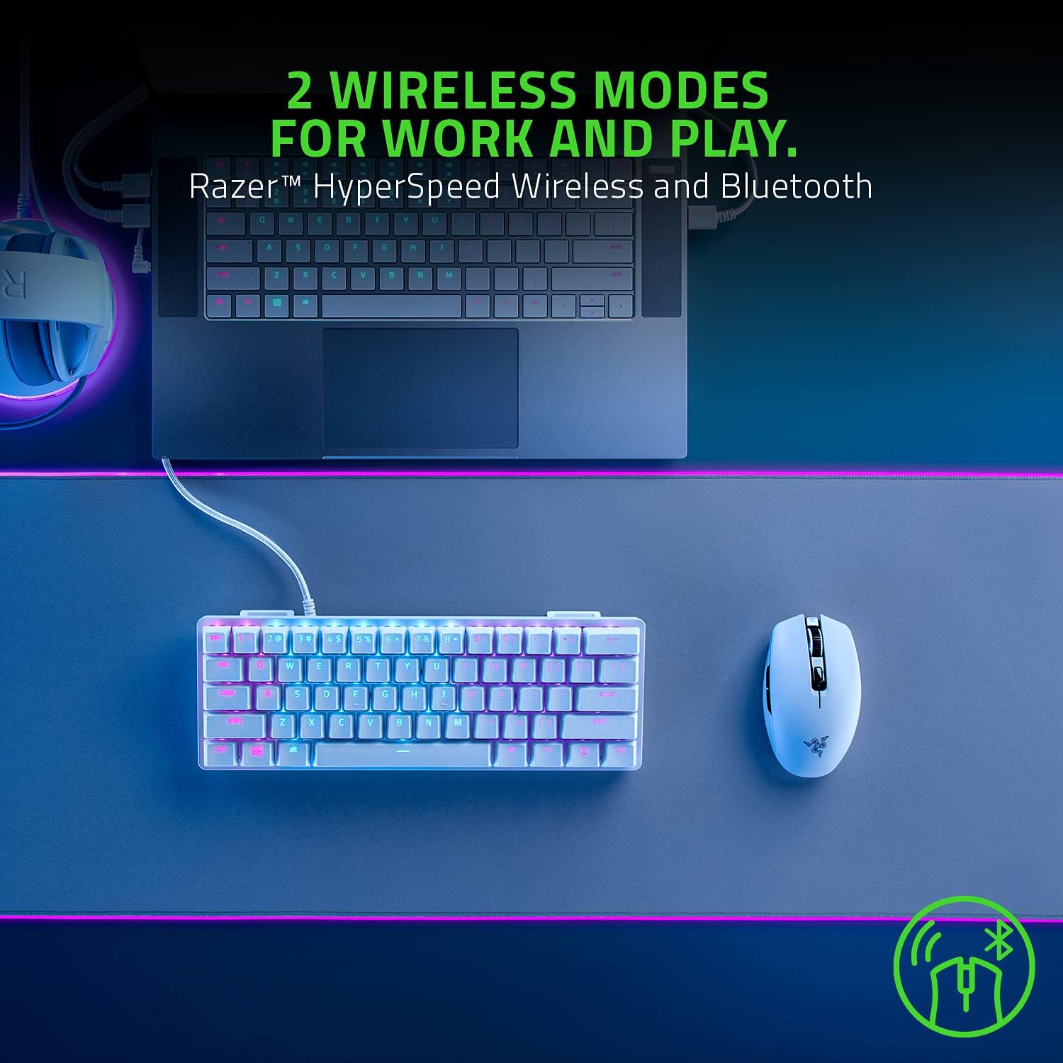 Razer Orochi V2 White Edition: imagen promocional de autonomía