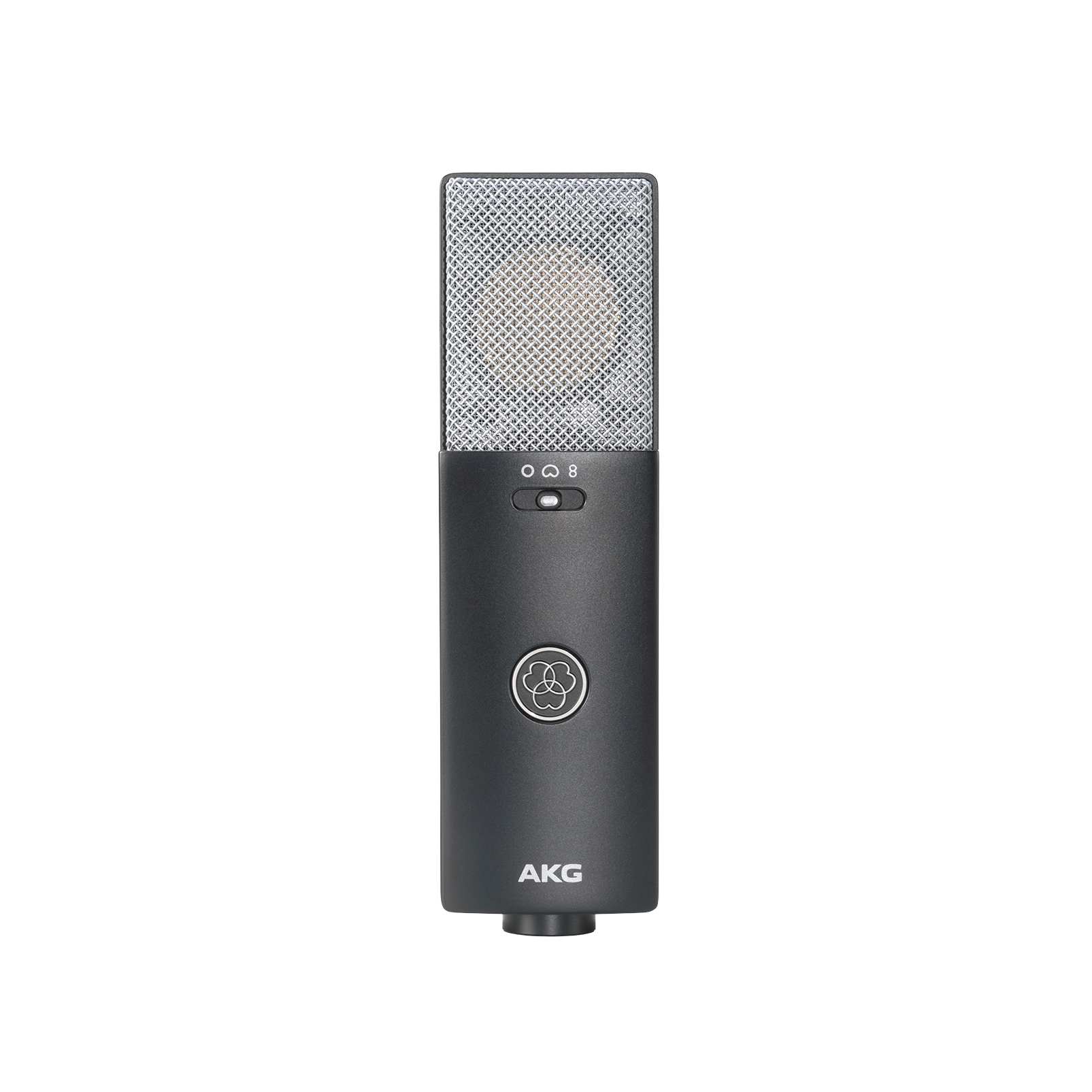 Micrófono AKG C114 de condensador multipatrón, fotografía frontal oficial