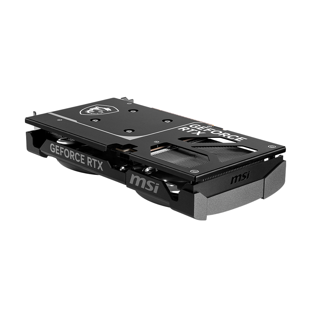 MSI RTX 5060 Ti, vista de backplate metálico
