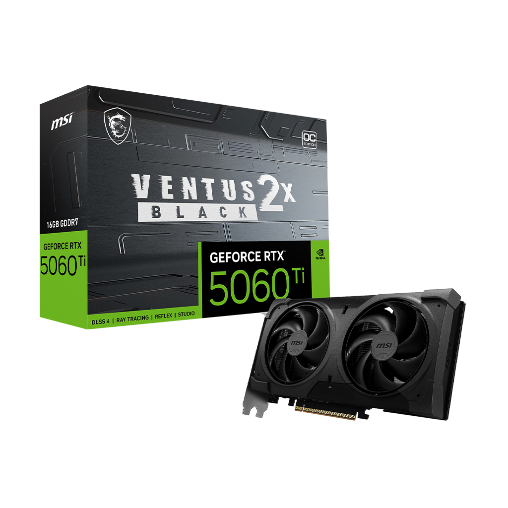Presentación oficial de la MSI RTX 5060 Ti VENTUS 2X OC BLACK PLUS
