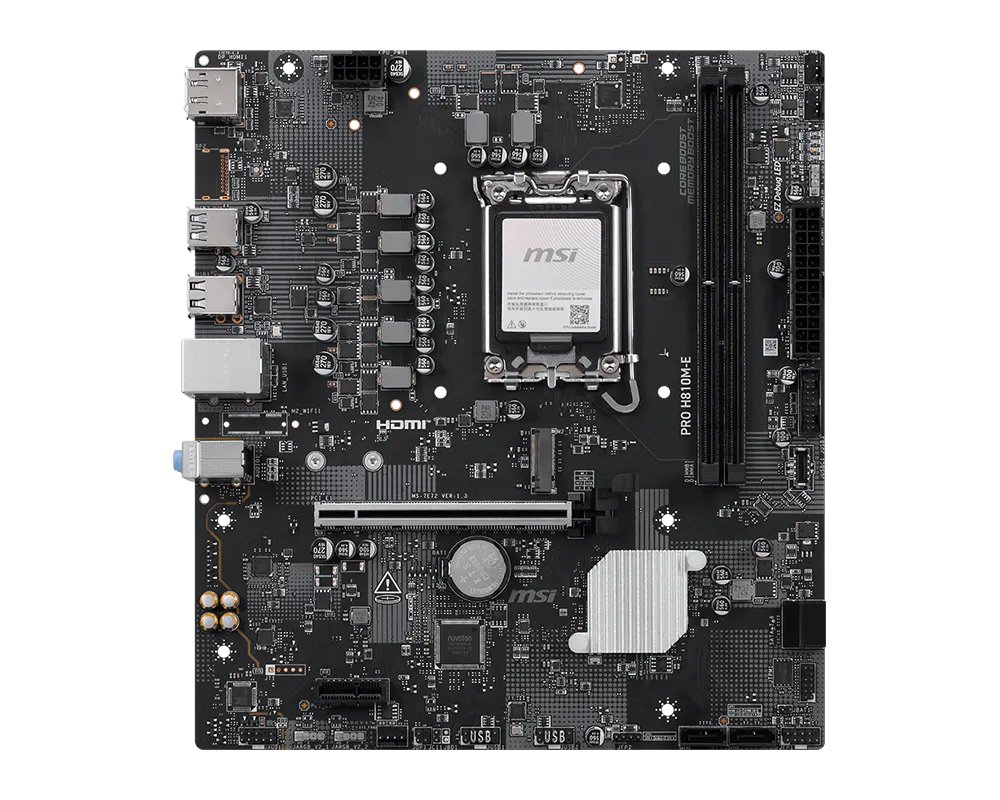 MSI PRO H810M-E placa madre Micro-ATX imagen frontal oficial