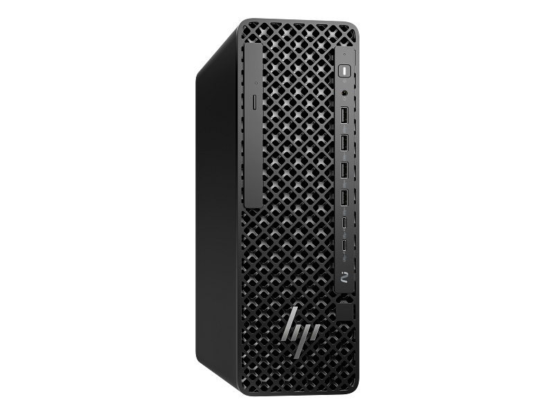 HP Z2 SFF G1i workstation negra, vista frontal oficial