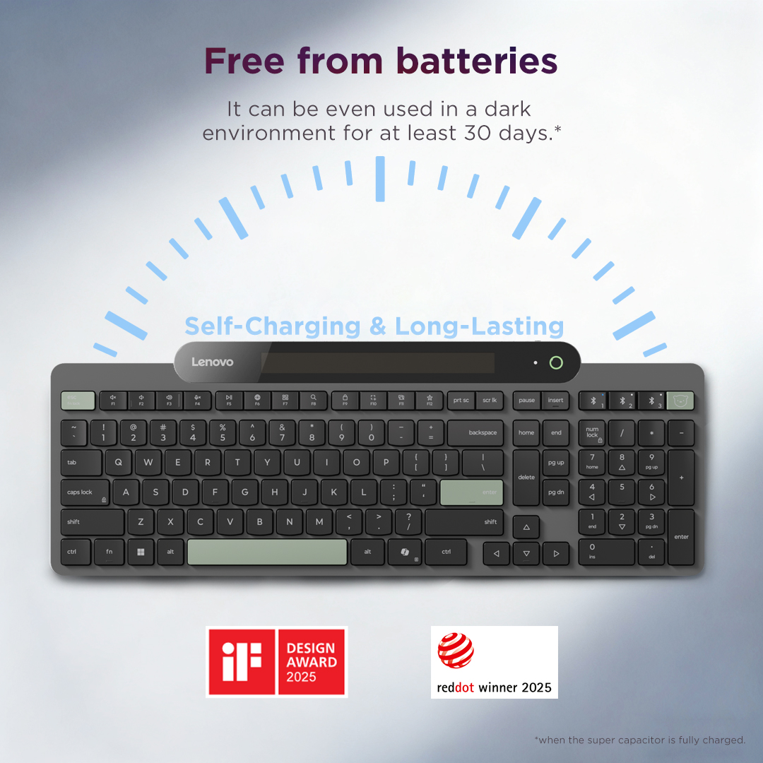 Lenovo Self-Charging Bluetooth Keyboard 4Y41R69496, imagen de galería 21