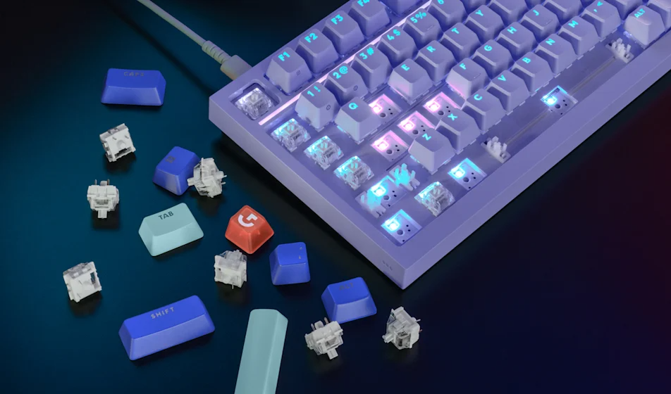 Logitech G316 X 75 personalización de switches intercambiables y teclas PBT
