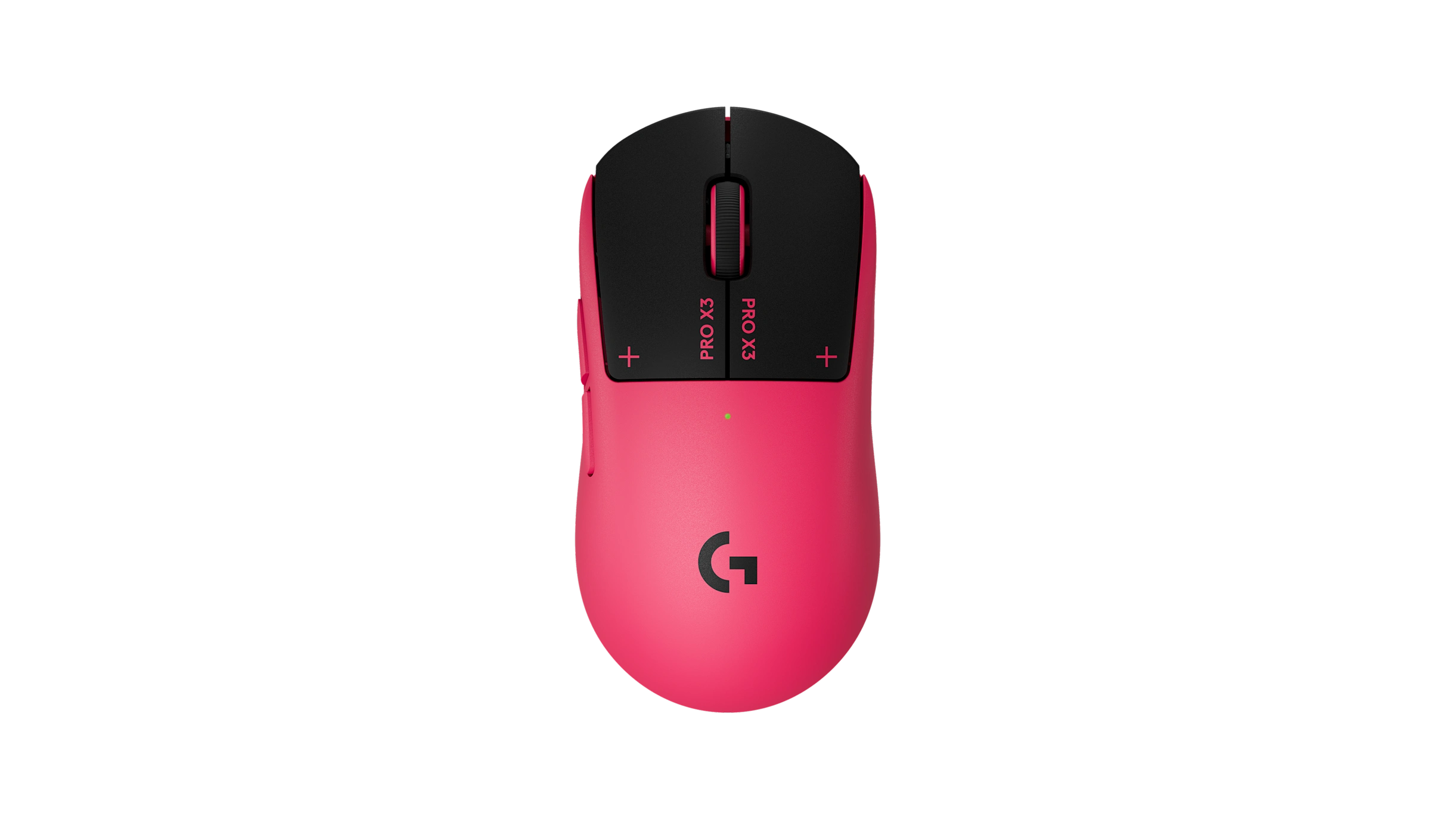 Logitech G PRO X3 SUPERSTRIKE Magenta Eclipse, vista superior del mouse