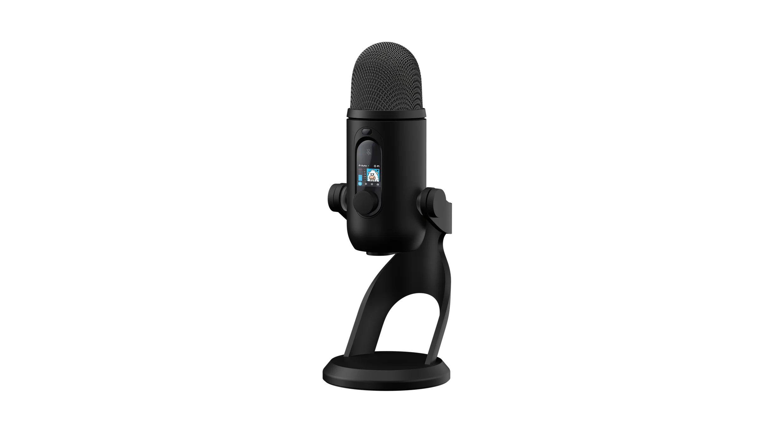 Logitech G YETI 2 Negro, vista angular del micrófono