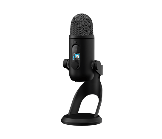 Logitech G YETI 2 negro, micrófono USB-C multipatrón, vista angular oficial