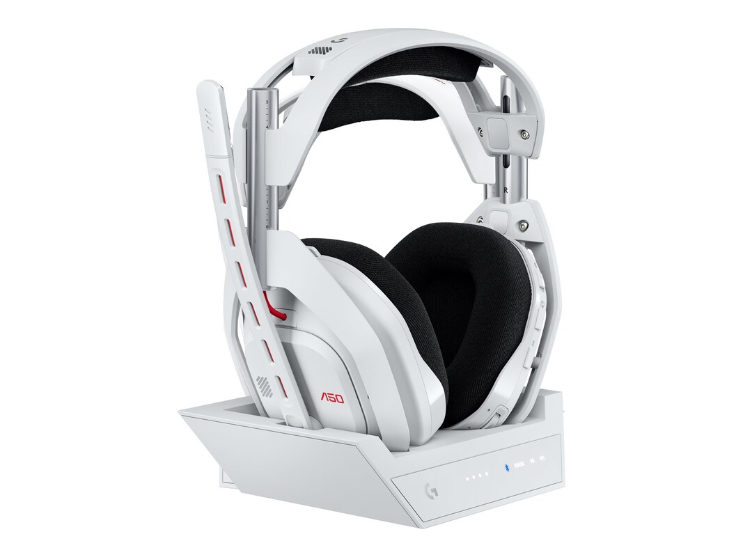 Audífonos inalámbricos Logitech G ASTRO A50 Gen 5 blancos con estación base de carga