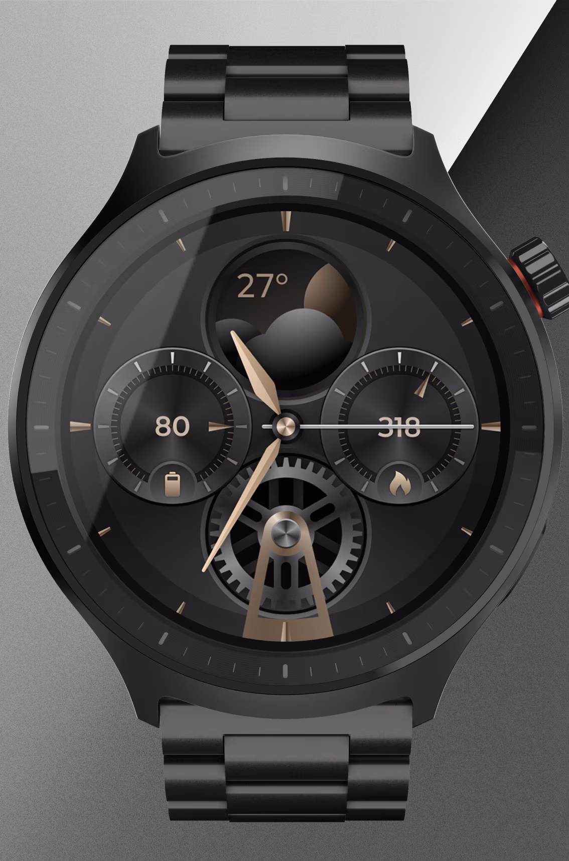 Motorola Moto Watch negro, imagen promocional de la familia para uso cotidiano y actividad