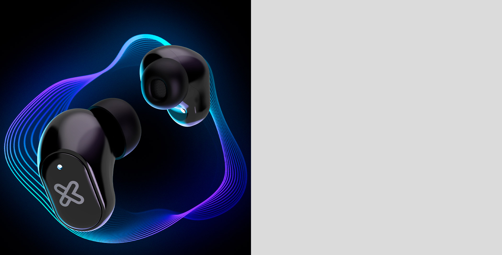 Banner oficial de audio y sonido Klip Xtreme QuanBuds KTE-011 negro