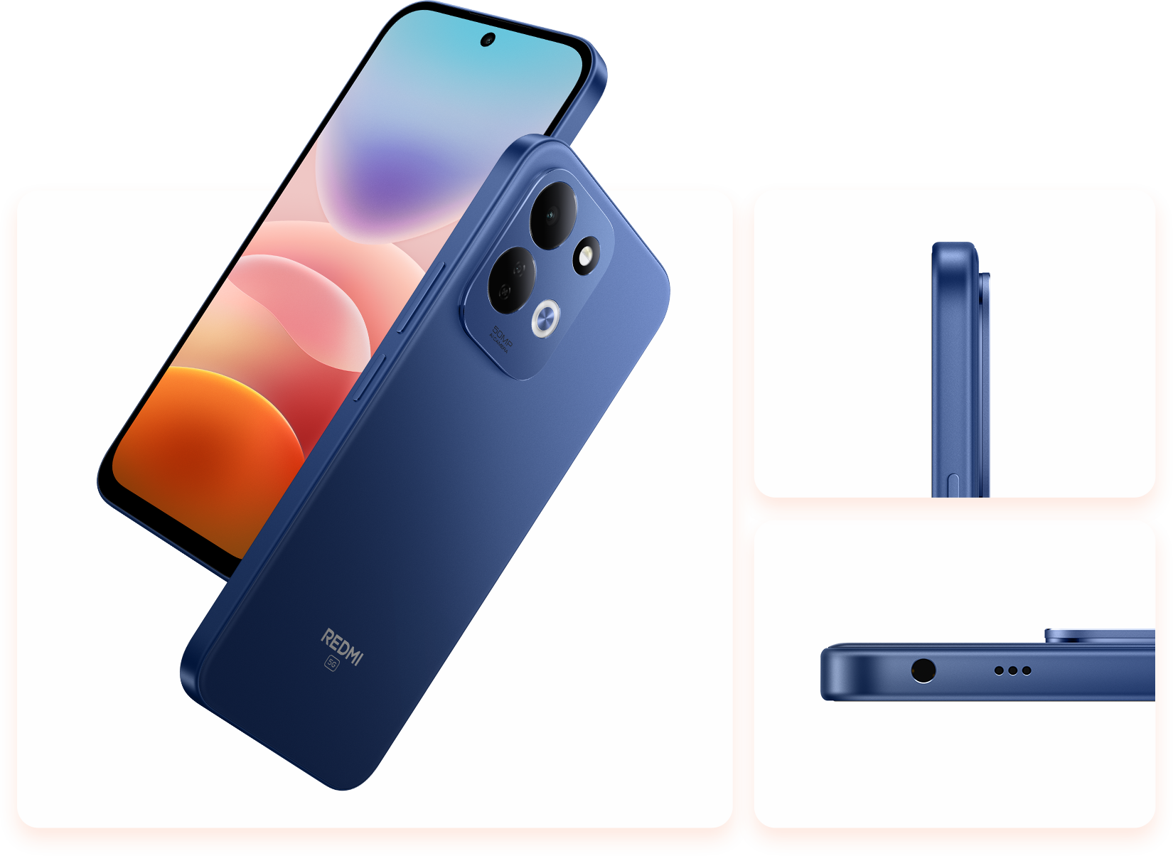 Xiaomi Redmi 17 5G azul oscuro, vista oficial del teléfono