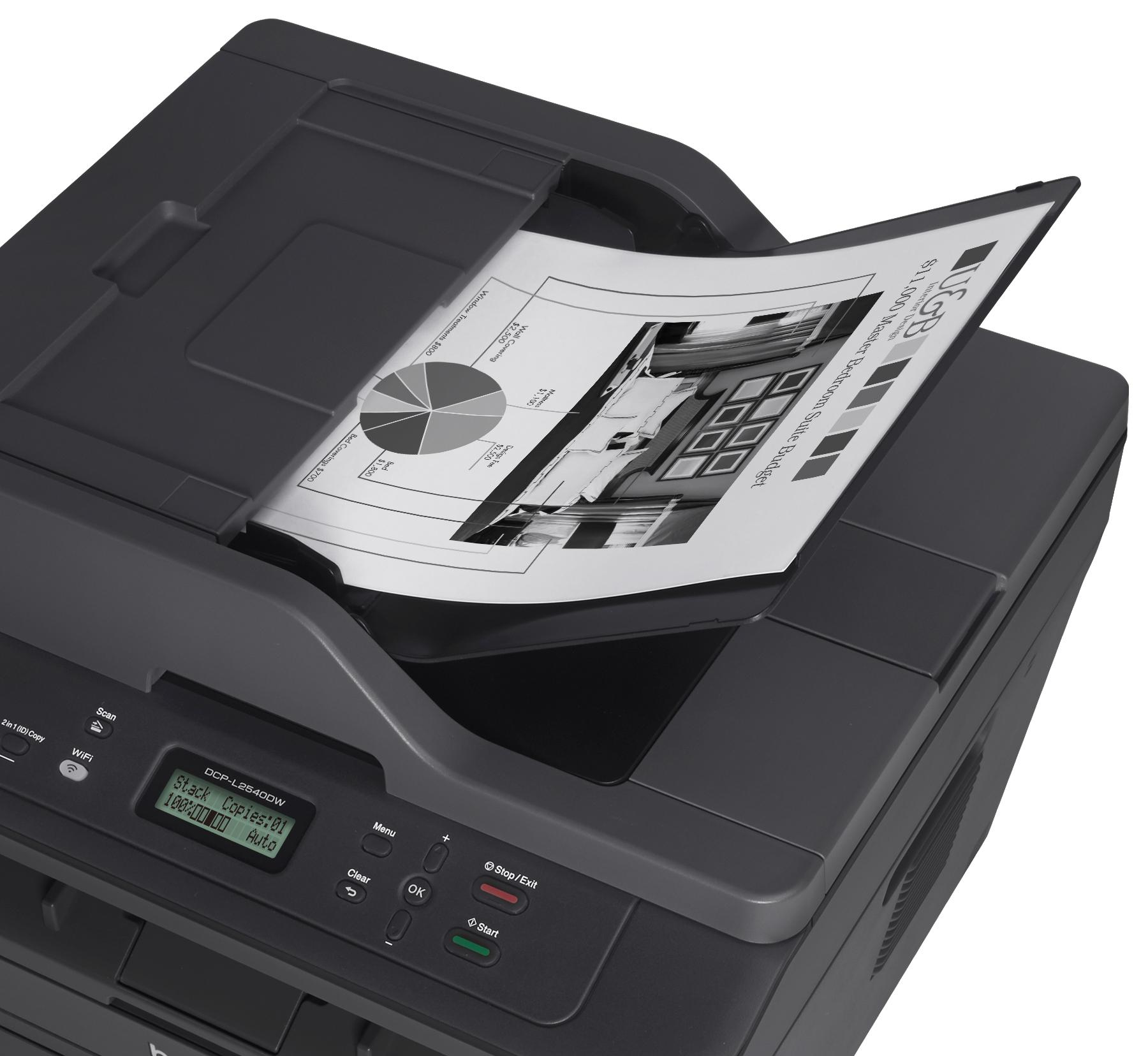 Brother DCP-L2540DW conectividad y manejo de papel